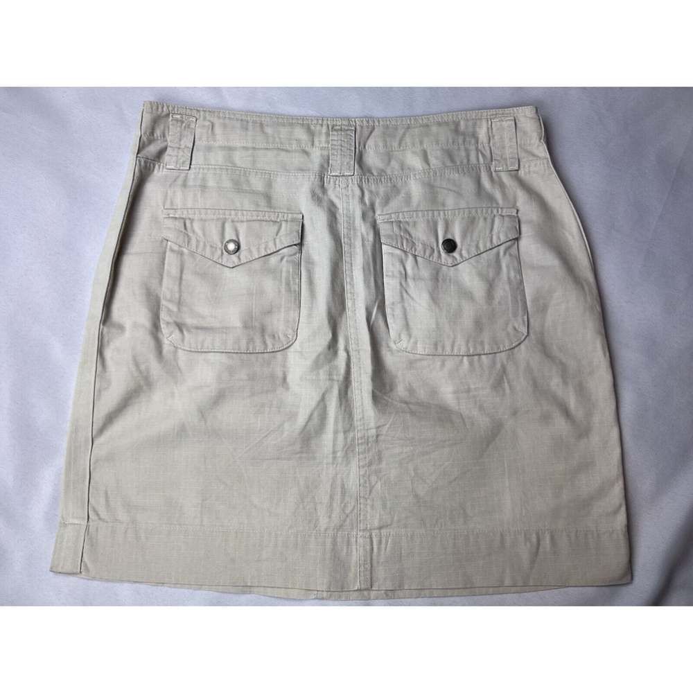 Magellan Sportswear Women’s Cream Cargo A Line Tie Front Skirt size 4 EUC - Picture 9 of 13